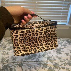 Leopard Print Makeup Bag